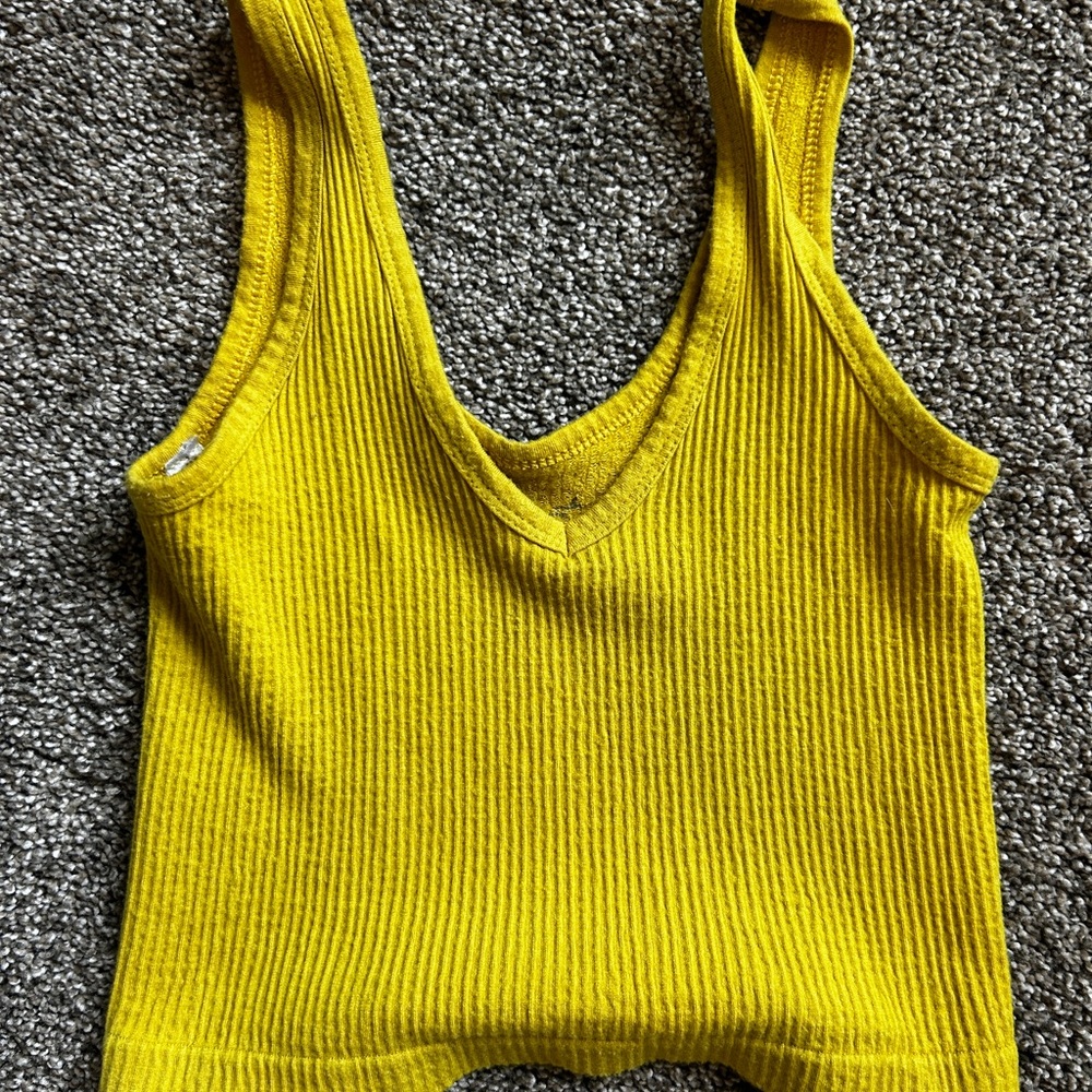 Urban Outfitters Mustard Ribbed Tank Top
